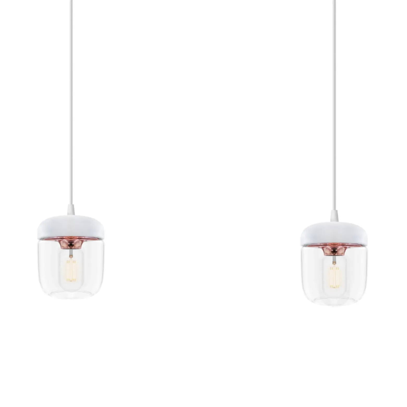 UMAGE Acorn Hängelampe 2fl weiß/kupfer