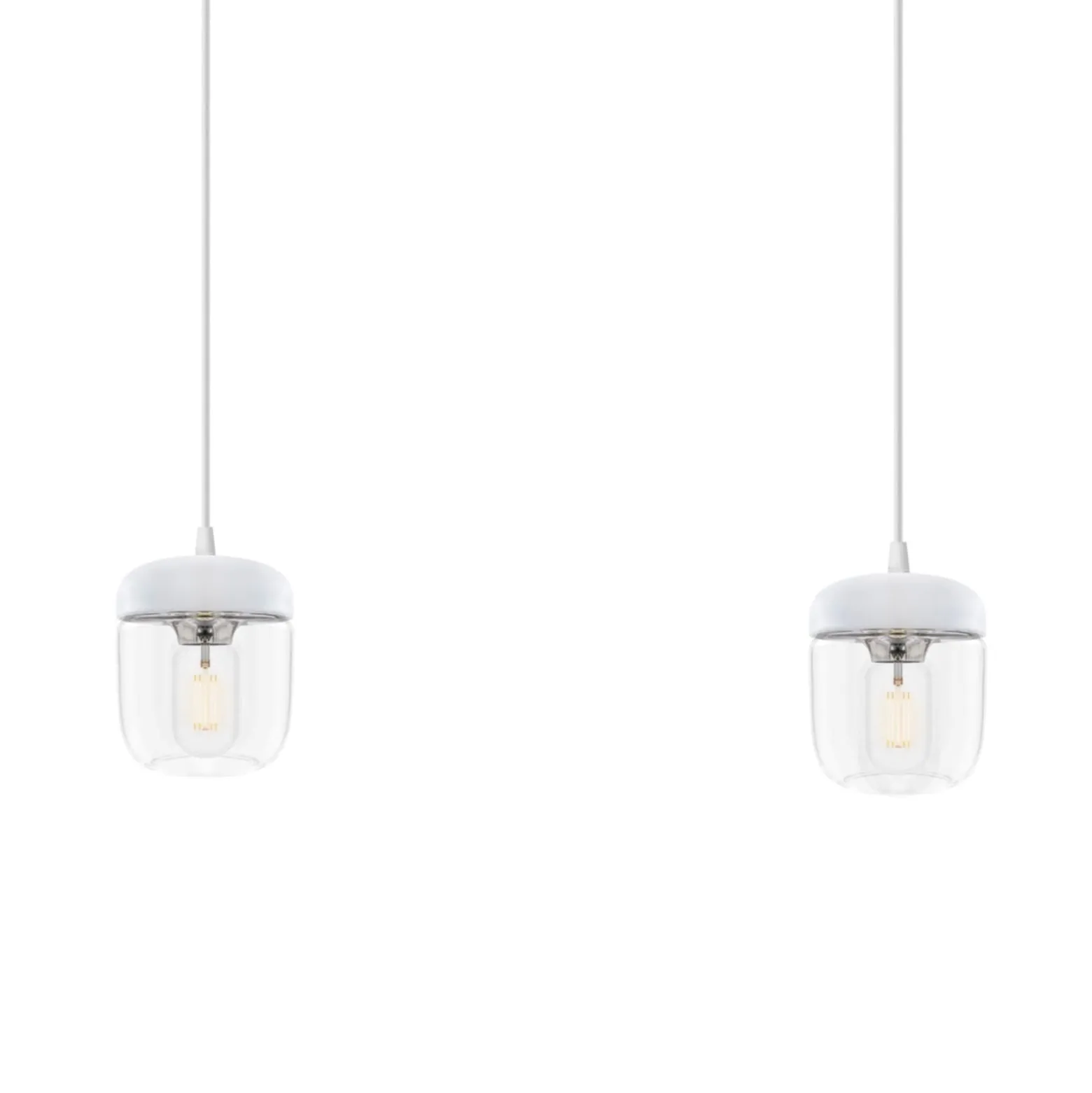 UMAGE Acorn Hängeleuchte weiß/stahl, zweiflammig