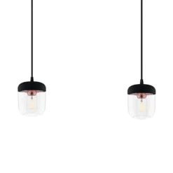 UMAGE Acorn Pendellampe 2-flg. schwarz/kupfer
