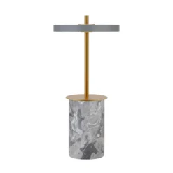 UMAGE Akkuleuchte Asteria MOVE MINI, marmorgrau/messing IP44