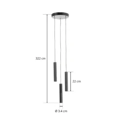 UMAGE Chimes Cluster 3 Hängeleuchte eiche schwarz