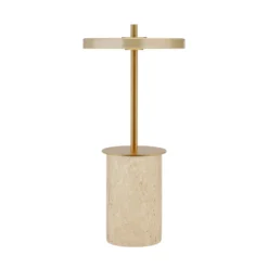 UMAGE LED-Akkulampe Asteria MOVE MINI travertin/messing IP44