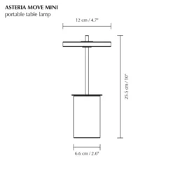 UMAGE LED-Akkulampe Asteria MOVE MINI travertin/messing IP44