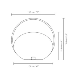 UMAGE LED-Akku-Tischleuchte Orbit, weiß/messing, IP44, CCT