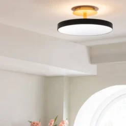 UMAGE LED-Deckenlampe Asteria UP PLUS, schwarz, Ø 43 cm, CCT