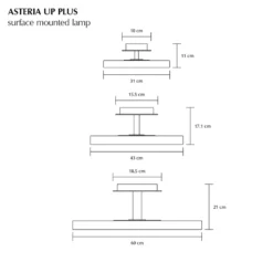 UMAGE LED-Deckenlampe Asteria UP PLUS, schwarz, Ø 60 cm, CCT