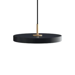 UMAGE LED-Hängelampe Asteria Mini, anthrazit/messing Ø 31 cm