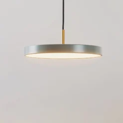 UMAGE LED-Hängelampe Asteria Mini, hellgrün/messing, Ø 31 cm