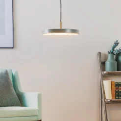 UMAGE LED-Hängelampe Asteria Mini, hellgrün/messing, Ø 31 cm
