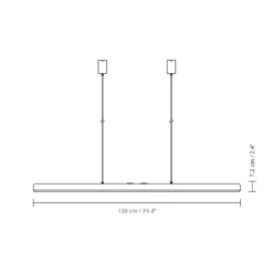 UMAGE LED-Hängelampe Hazel Branch, schwarz/stahl, 150 cm