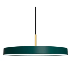 UMAGE LED-Hängeleuchte Asteria Medium, grün/messing, Ø 43 cm