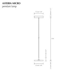 UMAGE LED-Hängeleuchte Asteria Micro, stahl poliert, Ø 15 cm