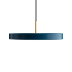 UMAGE LED-Hängeleuchte Asteria Mini, petrol/messing, Ø 31 cm