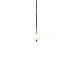 UMAGE LED-Hängeleuchte Audrey, messingfarben, 1-flg. Ø 12 cm