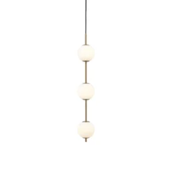 UMAGE LED-Hängeleuchte Audrey, messingfarben, 3-flg. Ø 12 cm
