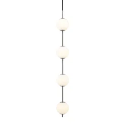 UMAGE LED-Hängeleuchte Audrey, stahlfarben, 4-flg., Ø 12 cm