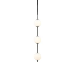 UMAGE LED-Hängeleuchte Audrey, stahlfarben, 3-flg., Ø 12 cm