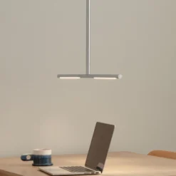 UMAGE LED-Hängeleuchte Omni, stahlfarben, 2-flammig, 74 cm