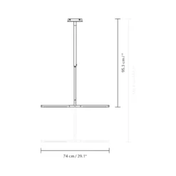 UMAGE LED-Hängeleuchte Omni, stahlfarben, 2-flammig, 74 cm
