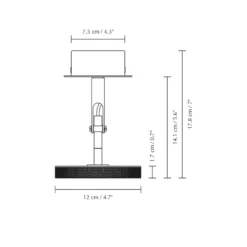 UMAGE LED-Strahler Asteria Spot, Ø 12 cm, stahl poliert