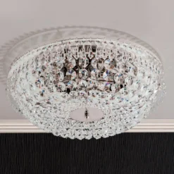 Verchromte Kristalldeckenleuchte SHERATA, 45 cm