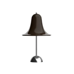 Verpan LED-Akku-Tischleuchte Pantop, braun, Höhe 30 cm, IP44