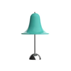 Verpan LED-Akku-Tischleuchte Pantop, helles türkis, IP44