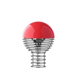 Verpan LED-Akku-Tischleuchte WIRE, rot, Höhe 25 cm, IP44