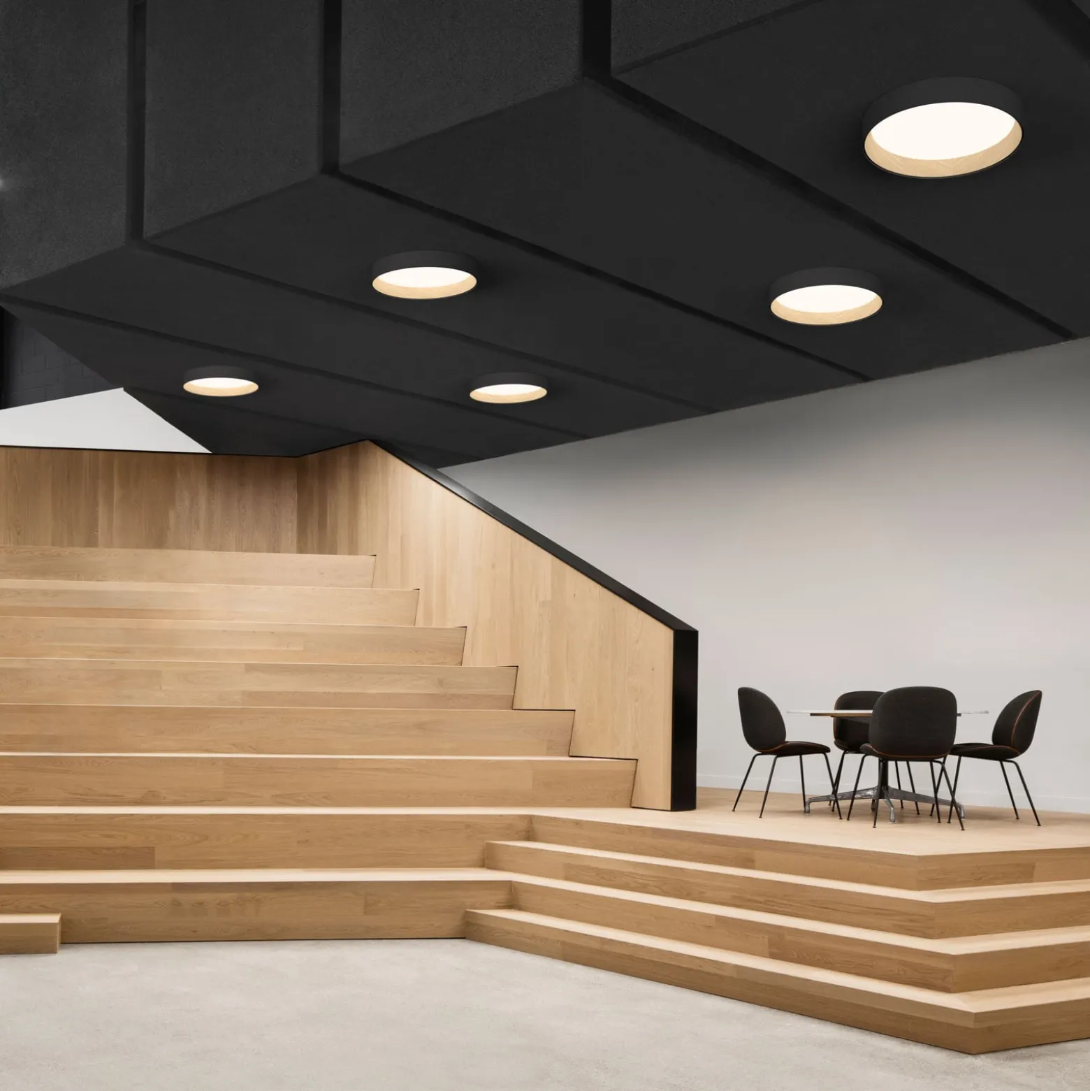 Vibia Duo 4870 LED-Deckenleuchte, grafit