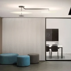 Vibia Flat LED-Deckenleuchte 3-flg. Ø 55 cm weiß
