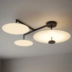 Vibia Flat LED-Deckenleuchte 4-flg. Ø 55 cm weiß