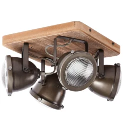 Vierflammige Deckenlampe Carmen Wood