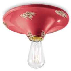 Vintage-Deckenleuchte C134 rot