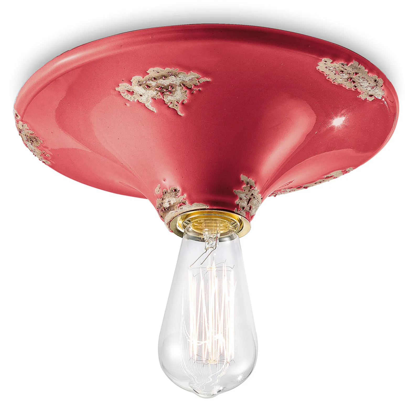 Vintage-Deckenleuchte C134 rot