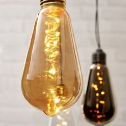 Vintage-LED-Dekoleuchte Glow mit Timer, klar
