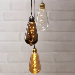 Vintage-LED-Dekoleuchte Glow mit Timer, rauch