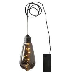 Vintage-LED-Dekoleuchte Glow mit Timer, rauch