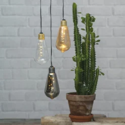 Vintage-LED-Dekoleuchte Glow mit Timer, rauch