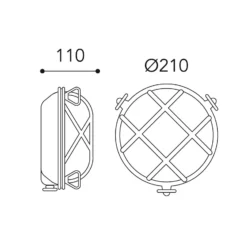 Wandlampe Tortuga 200.20, rund, nickel/opal