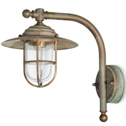 Wandleuchte Bruno im Antik-Design, 32 cm, messing