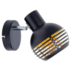 Wandleuchte Casco, einflammig, schwarz