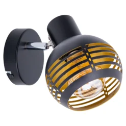 Wandleuchte Casco, einflammig, schwarz