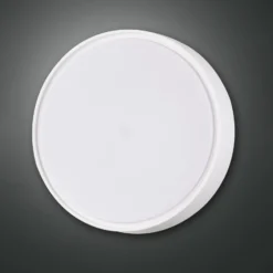 Wandleuchte Hatton, Ø 30 cm, Sensor, 2 x E27, weiß, IP65