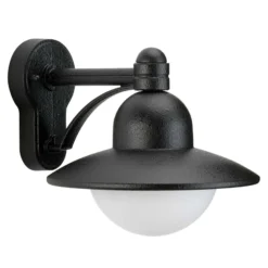 Wandleuchte Yarai im Landhausstil - schwarz
