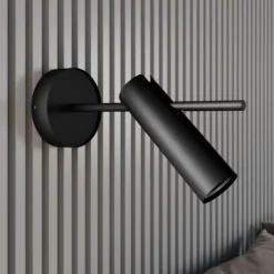 Wandspot Leda 1, einflammig, schwarz