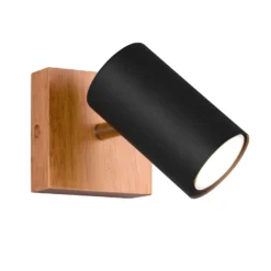Wandspot Marley, schwarz matt