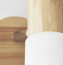 Wandstrahler Babsan, Ø 10 cm, holz hell, Bambus