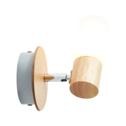 Wandstrahler Babsan, Ø 10 cm, holz hell, Bambus