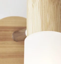 Wandstrahler Babsan, Ø 10 cm, holz hell, Bambus