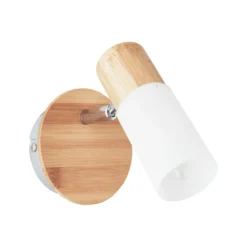 Wandstrahler Babsan, Ø 10 cm, holz hell, Bambus
